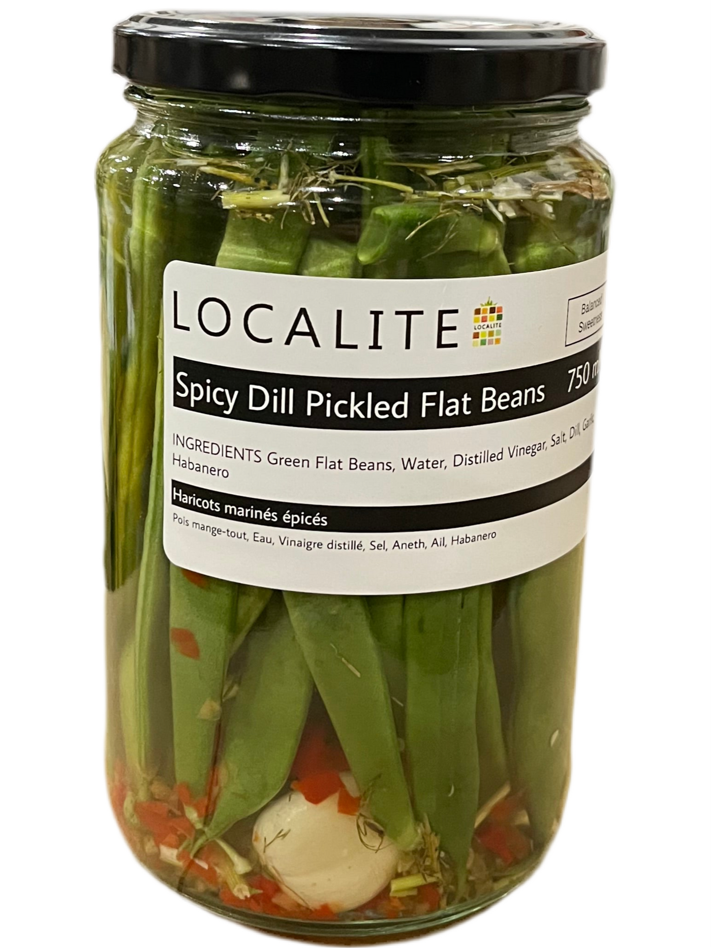 Spicy Dill Pickled Flat Beans 12 x 750ml