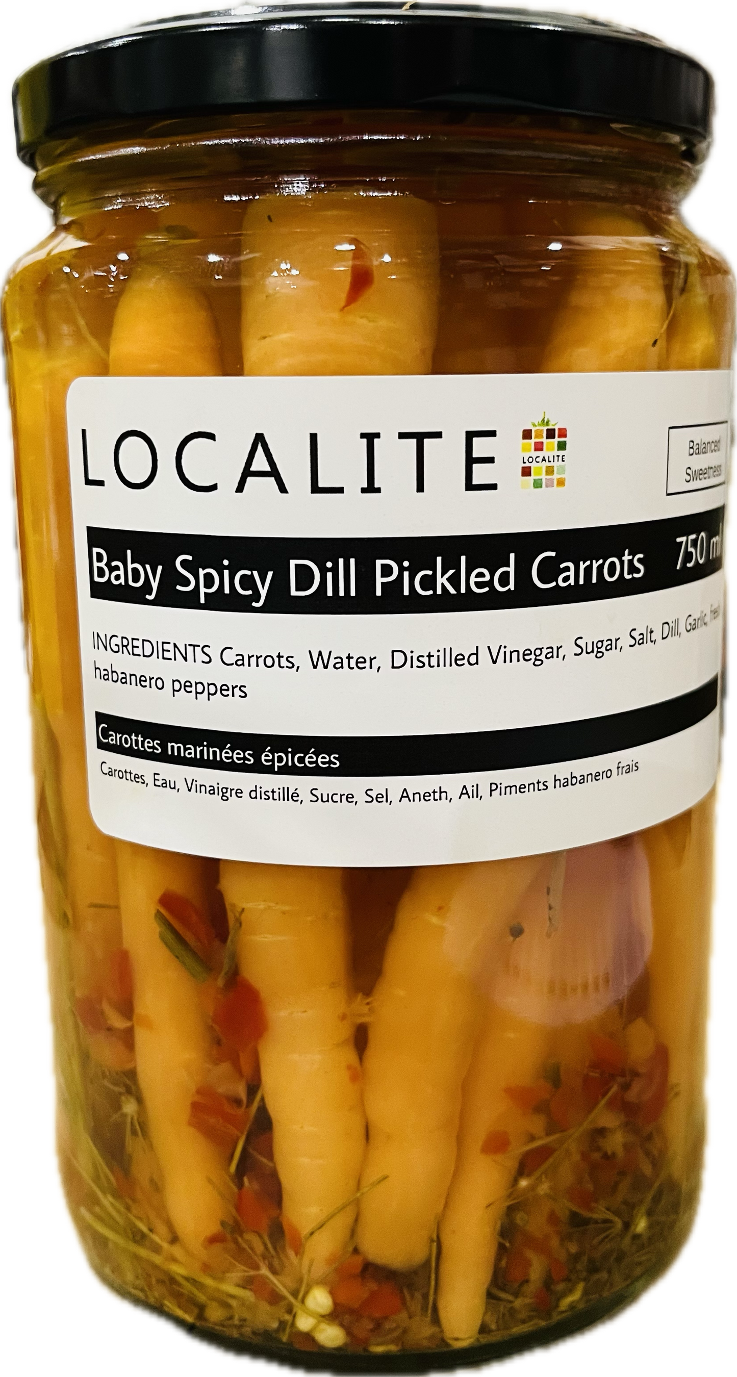 Baby Spicy Dill Pickled Carrots 1 x 750ml