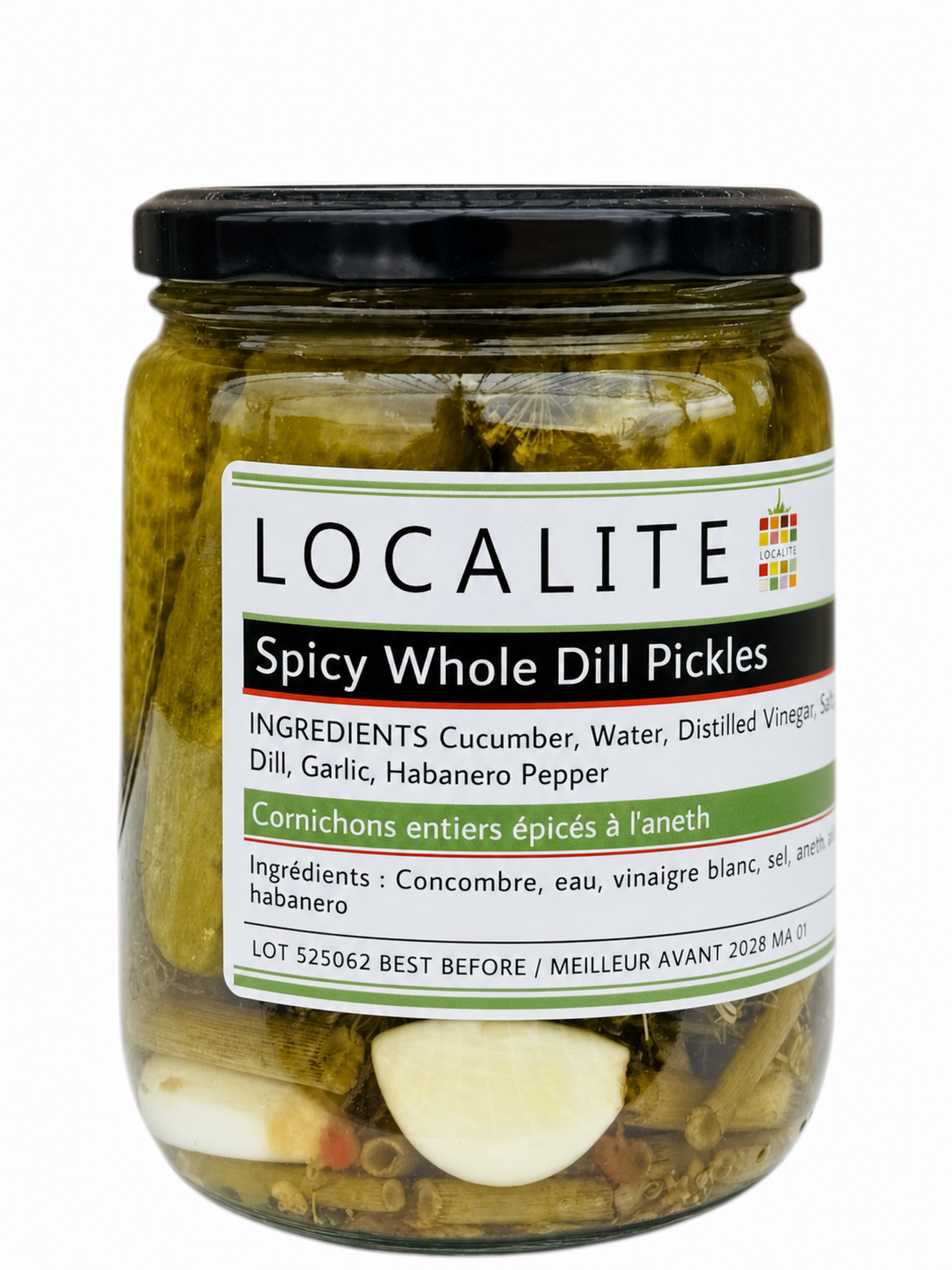 Spicy Whole Dill Pickles 1 x 500ml