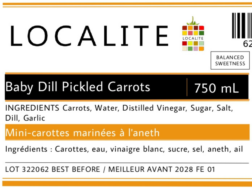 Baby Dill Pickled Carrots 12 x 750ml