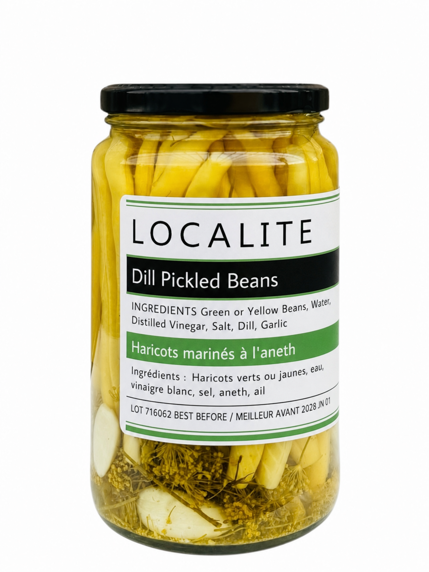 Dill Pickled Beans 12 x 750ml 2 week lead time