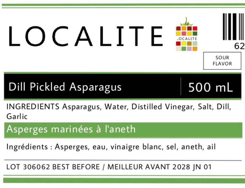 Dill Pickled Asparagus 12 x 500ml 2 week lead time