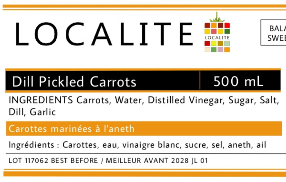 Dill Pickled Carrots 1 x 500ml