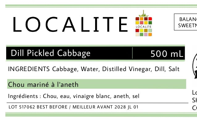 Dill Pickled Cabbage 1 x 500ml