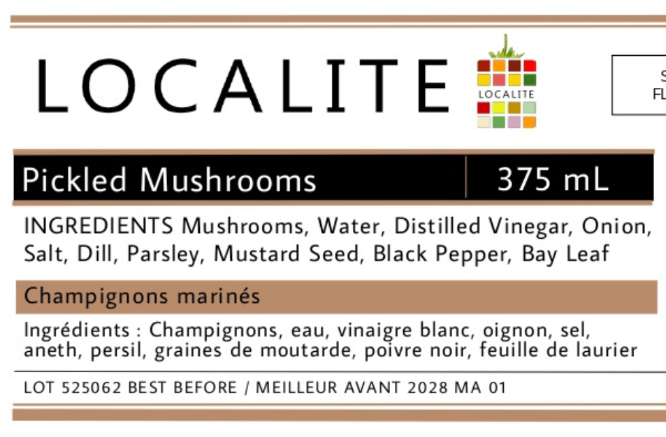 Pickled Mushrooms 1 x 375ml