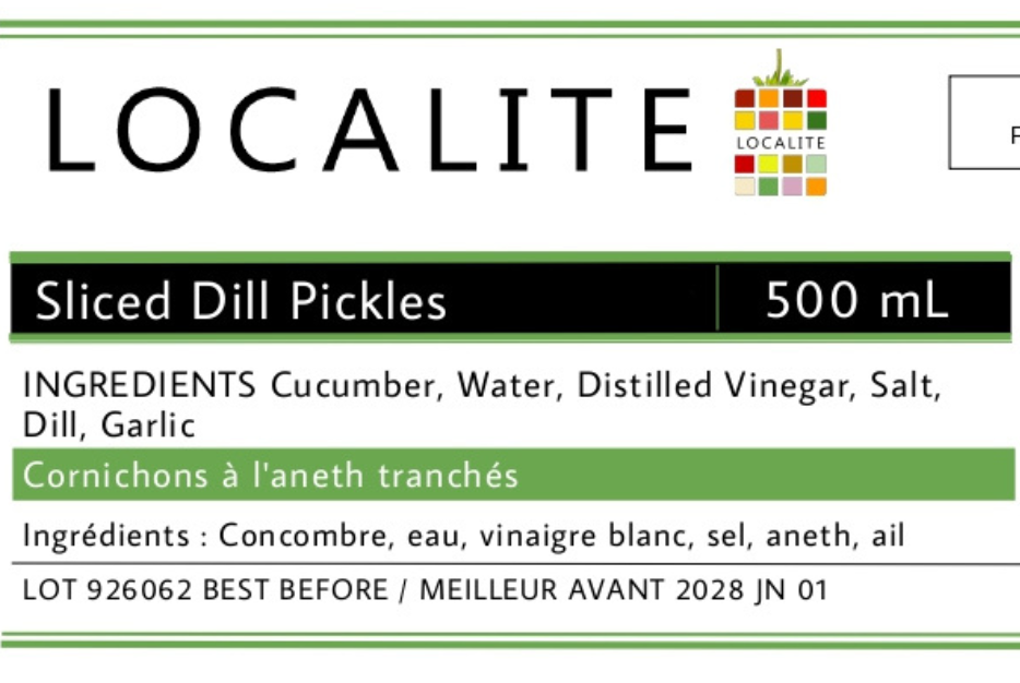 Sliced Dill Pickles 1 x 500ml
