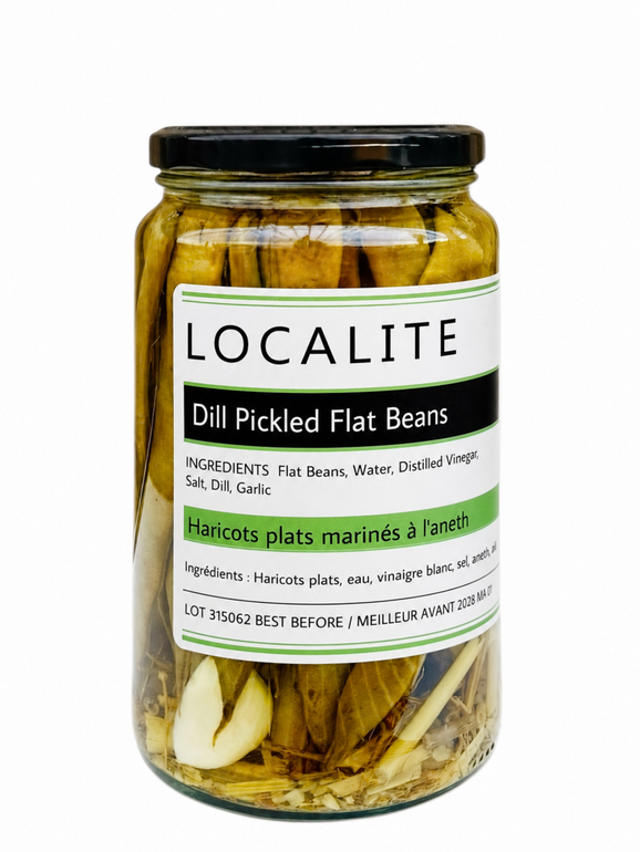 Spicy Dill Pickled Flat Beans 1 x 750ml