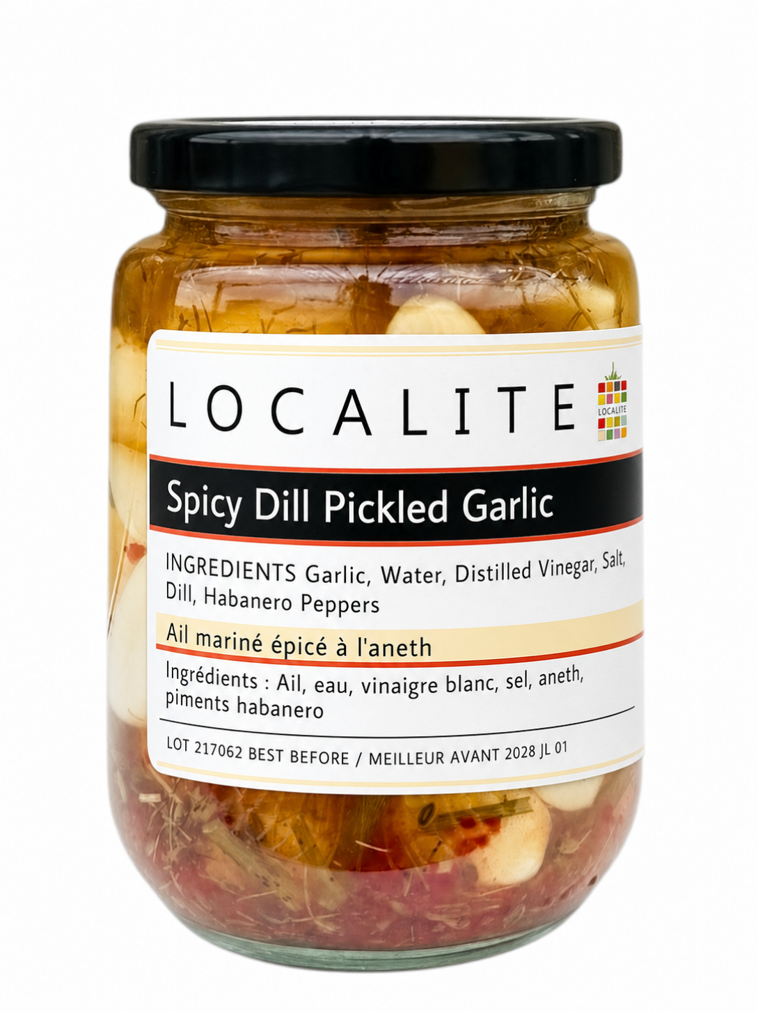 Spicy Dill Pickled Garlic 12 x 375ml 2 week lead time
