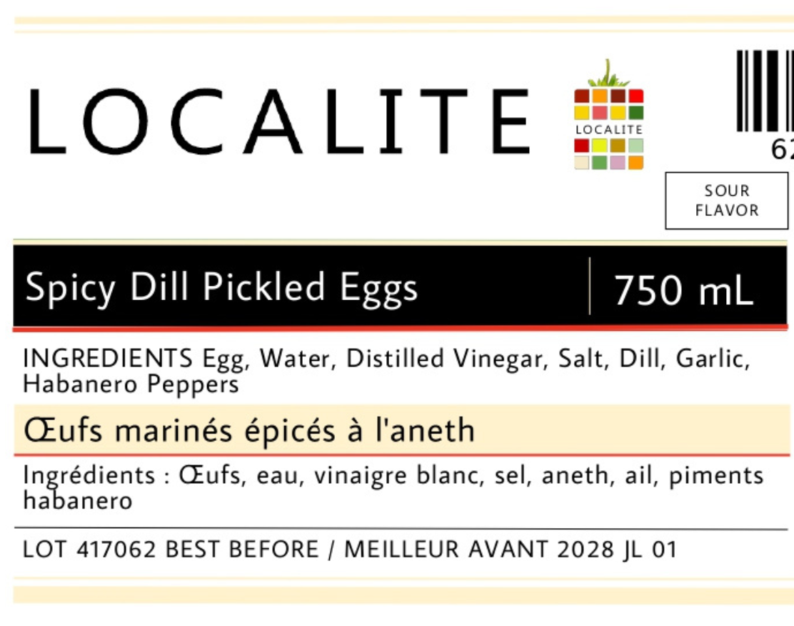 Spicy Dill Pickled Eggs 1 x 750ml