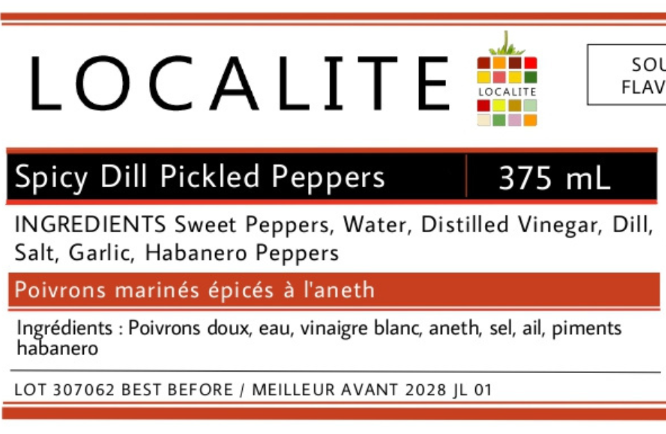 Spicy Dill Pickled Peppers 12 x 375ml