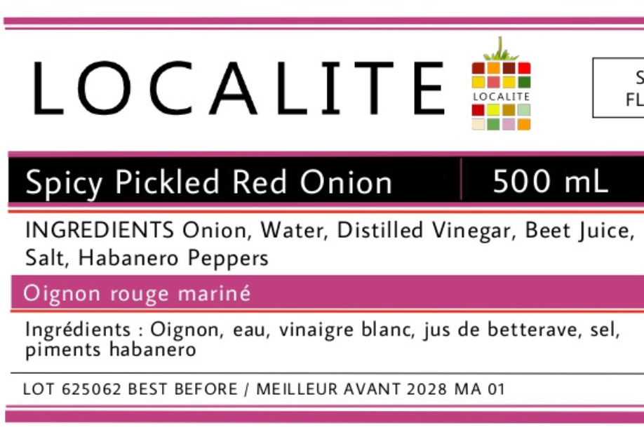 Spicy Pickled Red Onions 1 x 500ml