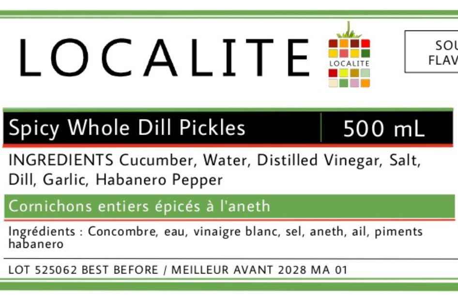 Spicy Whole Dill Pickles 12 x 500ml