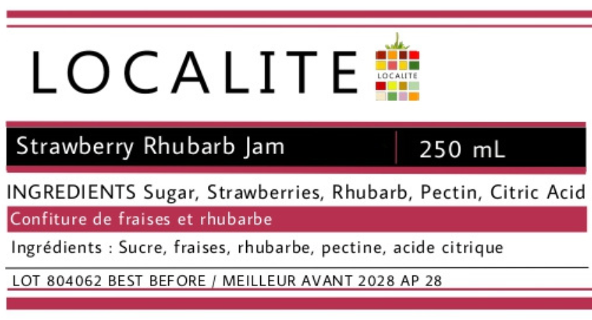 Strawberry Rhubarb Jam 1 x 250ml