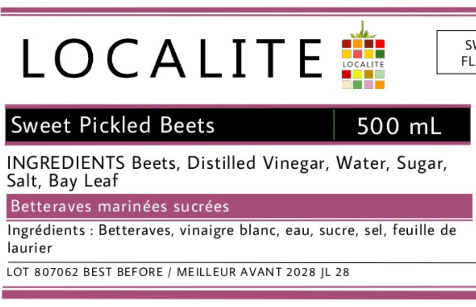 Sweet Pickled Beets 1 x 500ml
