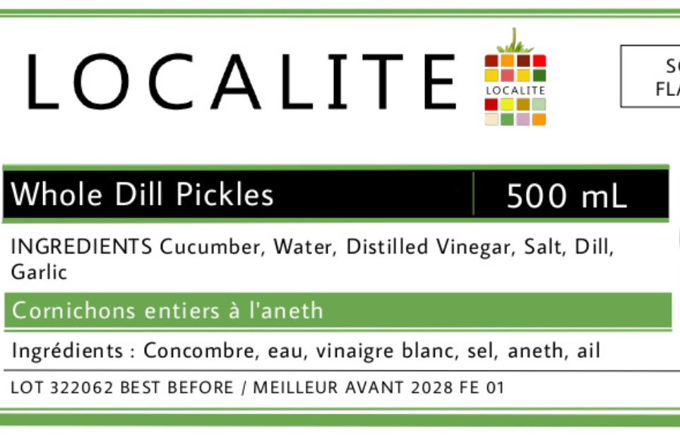 Whole Dill Pickles 1 x 500ml