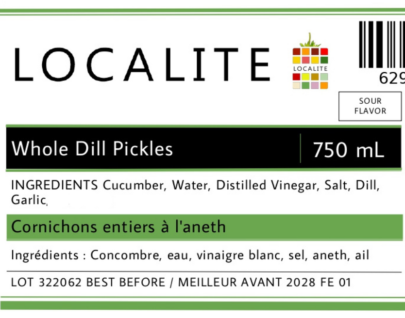Whole Dill Pickles 12 x 750ml